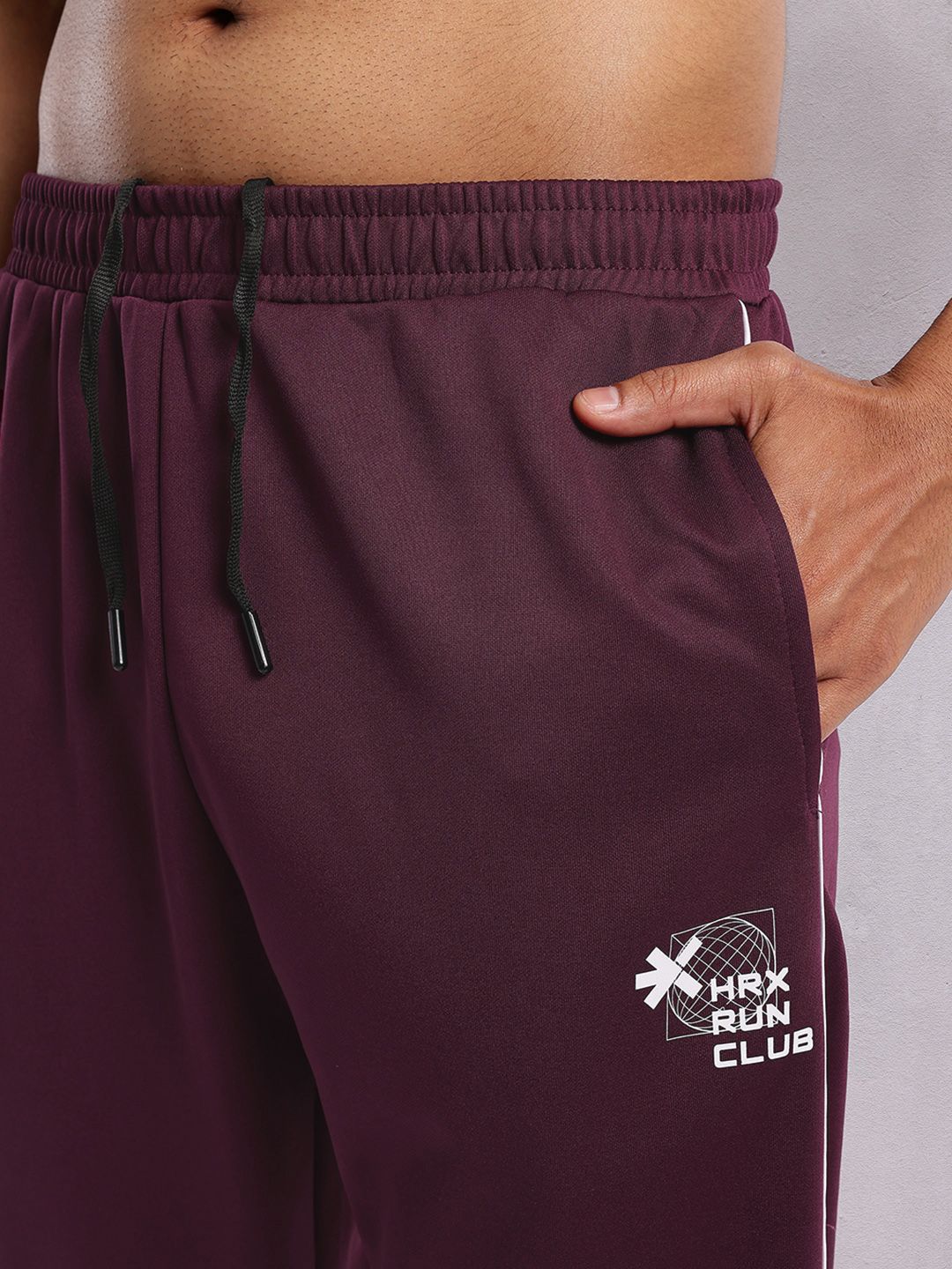 HRX by Hrithik Roshan Men Contrast Piping Rapid-Dry Running Track Pants