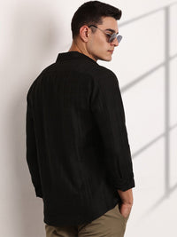 Thomas Scott Men Classic Slim Fit Opaque Casual Shirt