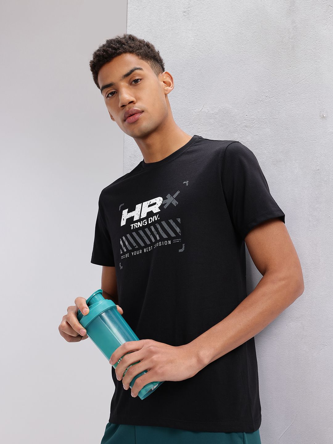 HRX by Hrithik Roshan Typography Printed Training T-shirt