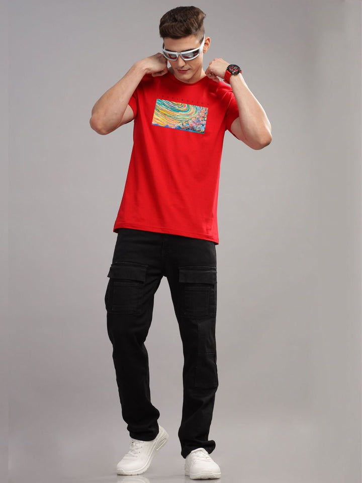 ADRO Men Printed Cotton T-shirt