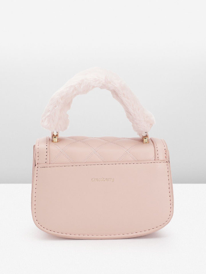 DressBerry Quilted Structured Satchel Bag