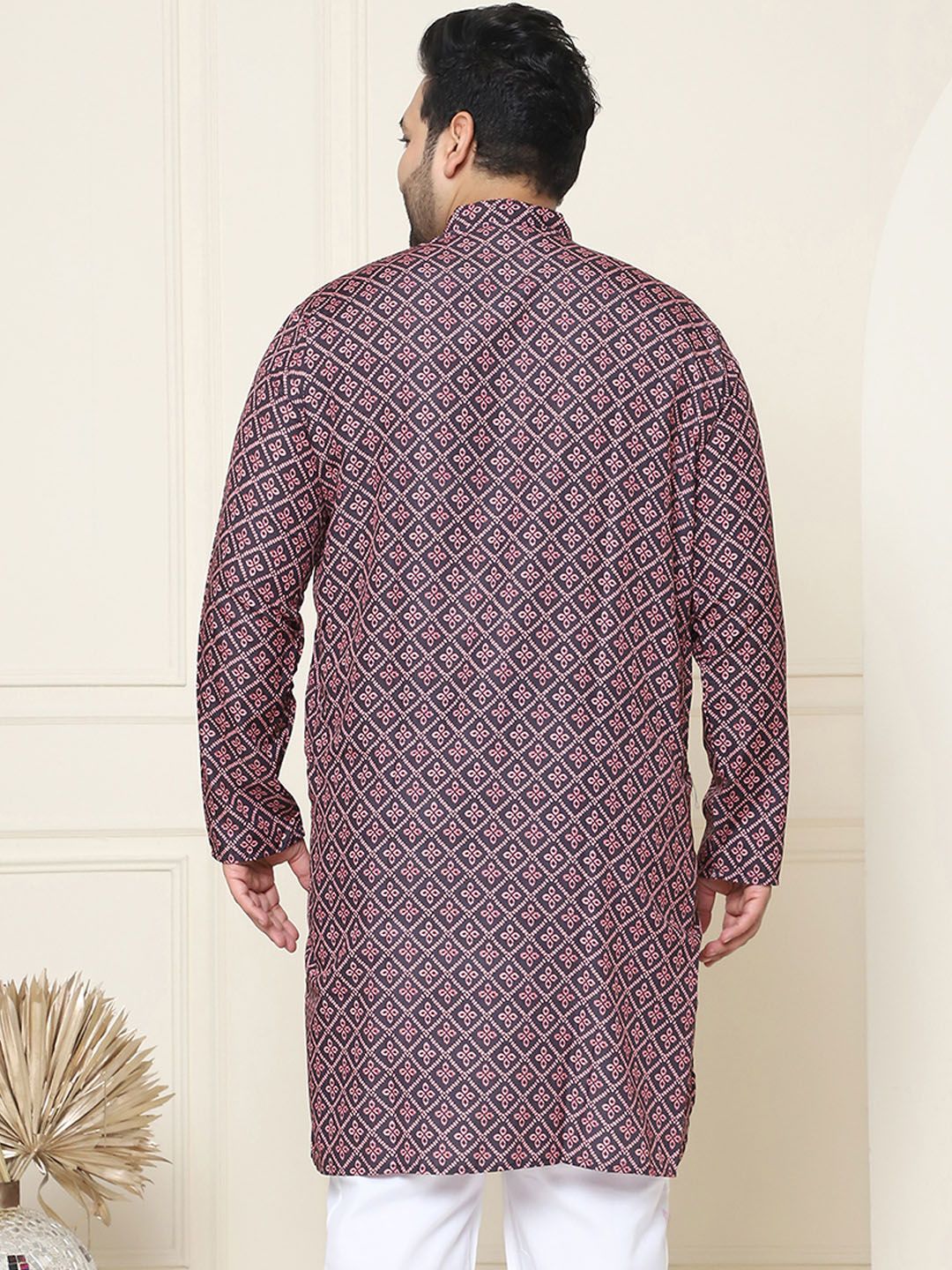 SOJANYA PLUS Motif Etnik Kurta Cotton Printed