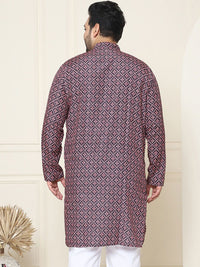 SOJANYA PLUS Motif Etnik Kurta Cotton Printed