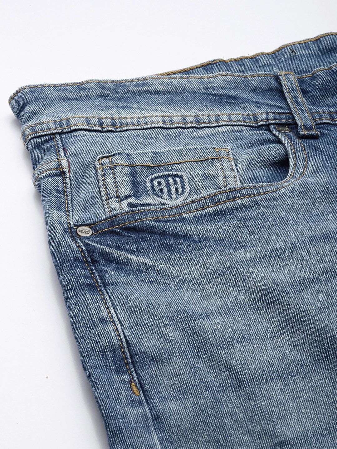 Being Human Men Straight Fit Heavy Fade Stretchable Jeans