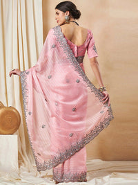 Saree mall Embellished Sequinned Poly Georgette Sarees
