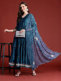 Anouk Tiered Gotta Patti Detail Anarkali Kurta with Trousers & Dupatta