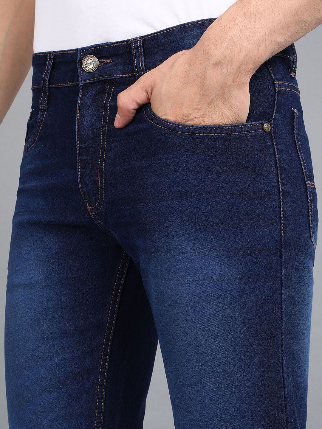 Urbano Fashion Men Light Fade Clean Look Stretchable Jeans