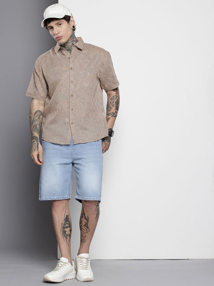 The Indian Garage Co Men Relaxed Fit Textured Shirt