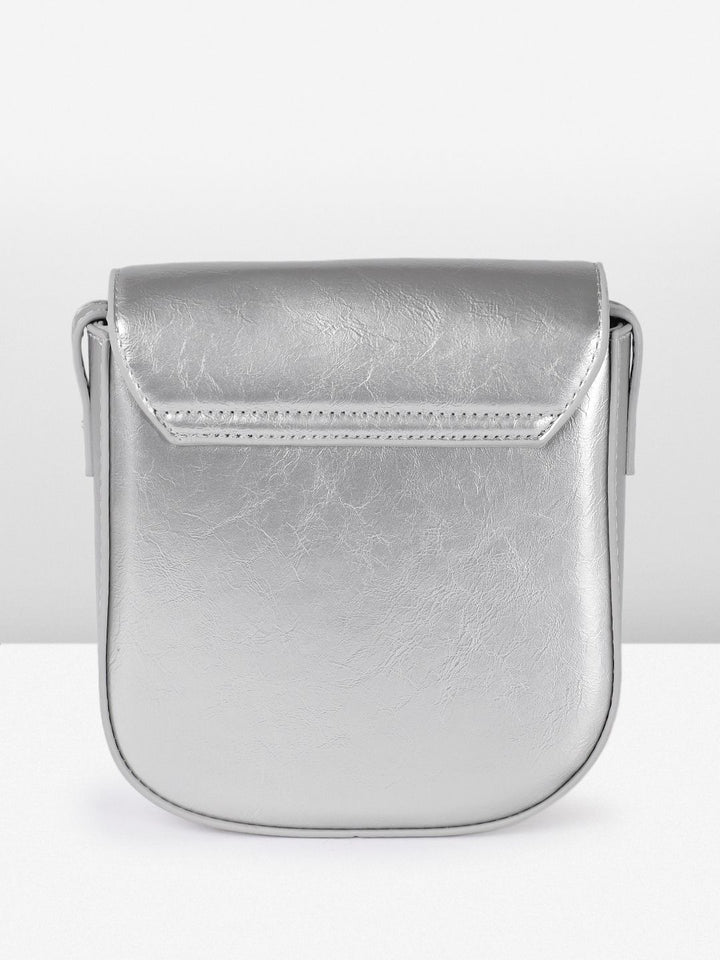 DressBerry Textured Structured Sling Bag with Bow Detail