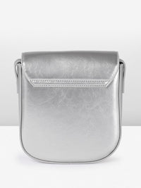 DressBerry Textured Structured Sling Bag with Bow Detail