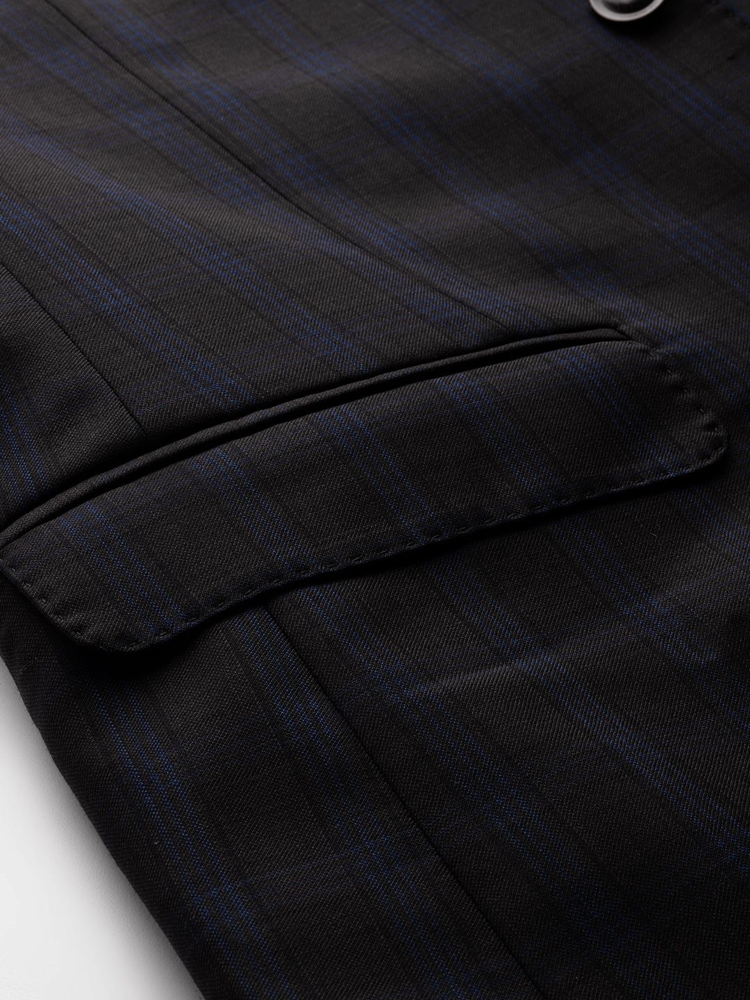 Park Avenue Notched Lapel Collar Checked 2 Piece Formal Suit