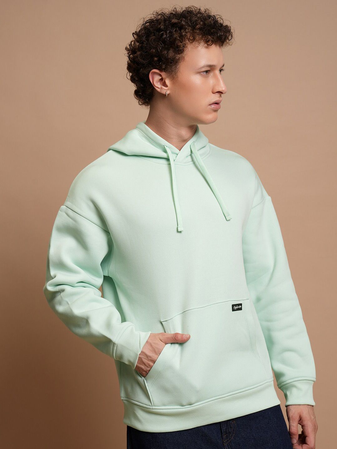 HIGHLANDER Oversized Drop Shoulder Hooded Pullover Sweatshirt