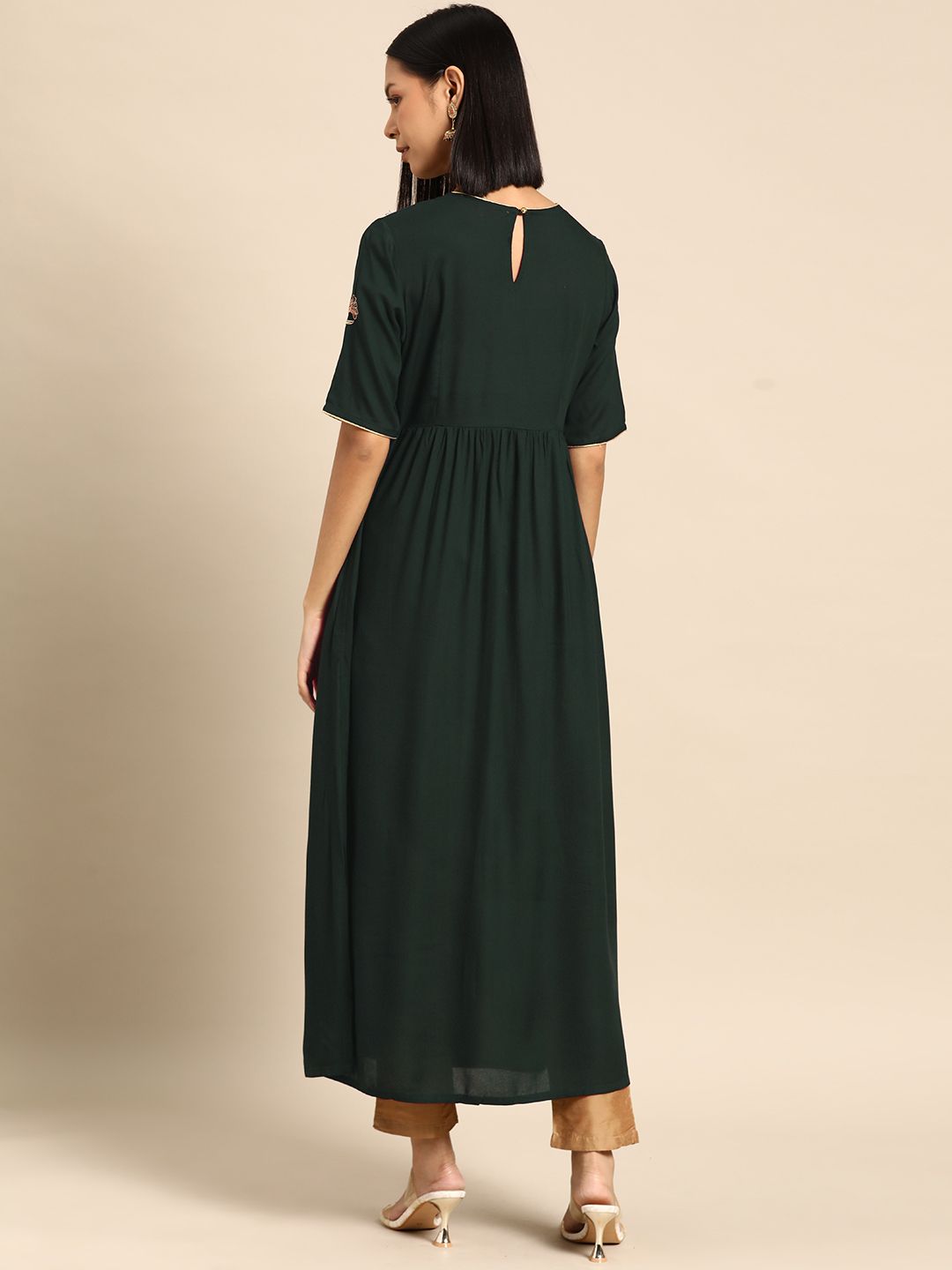 all about you Women Embroidered Kurta