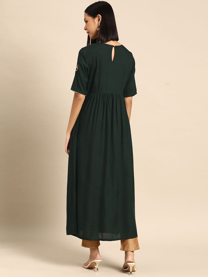 all about you Women Embroidered Kurta