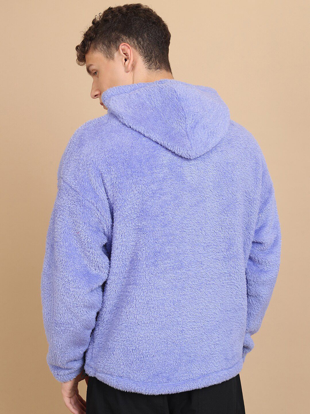 HIGHLANDER Graphic Printed Oversized Drop Shoulder Hooded Sweatshirt