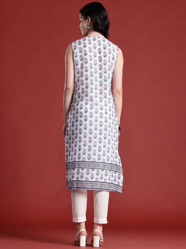 Anouk Ethnic Motifs Print Thread Work Kurta