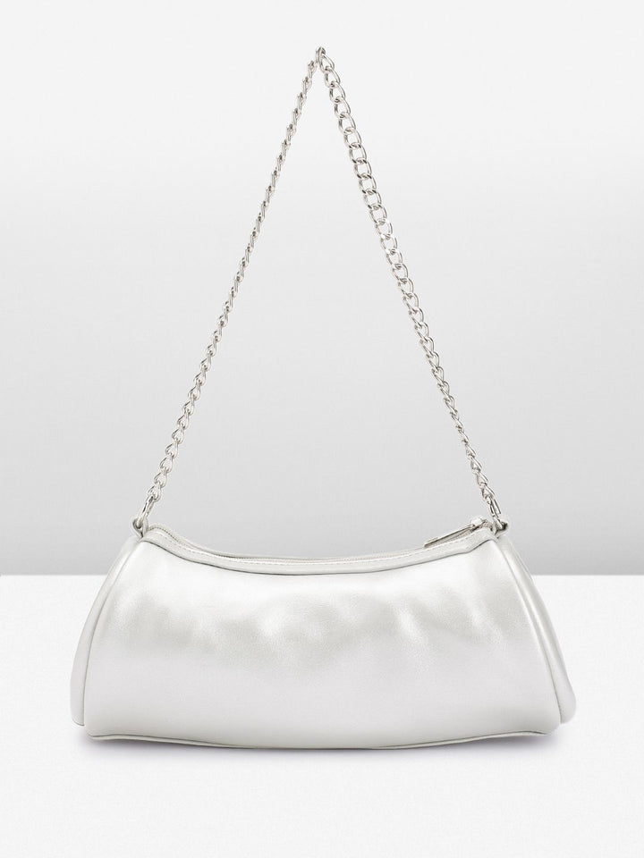 DressBerry Baguette Shoulder Bag with Chain Strap