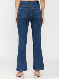SPYKAR Women Mid-Rise Dark Shade No Fade Elissa Bootcut Non stretchable Jeans