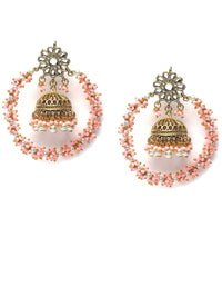 Anting-anting Jhumkas Kontemporari Karatcart berlapis emas
