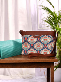 ZOUK Kovil Paisley Printed Structured Sling Bag