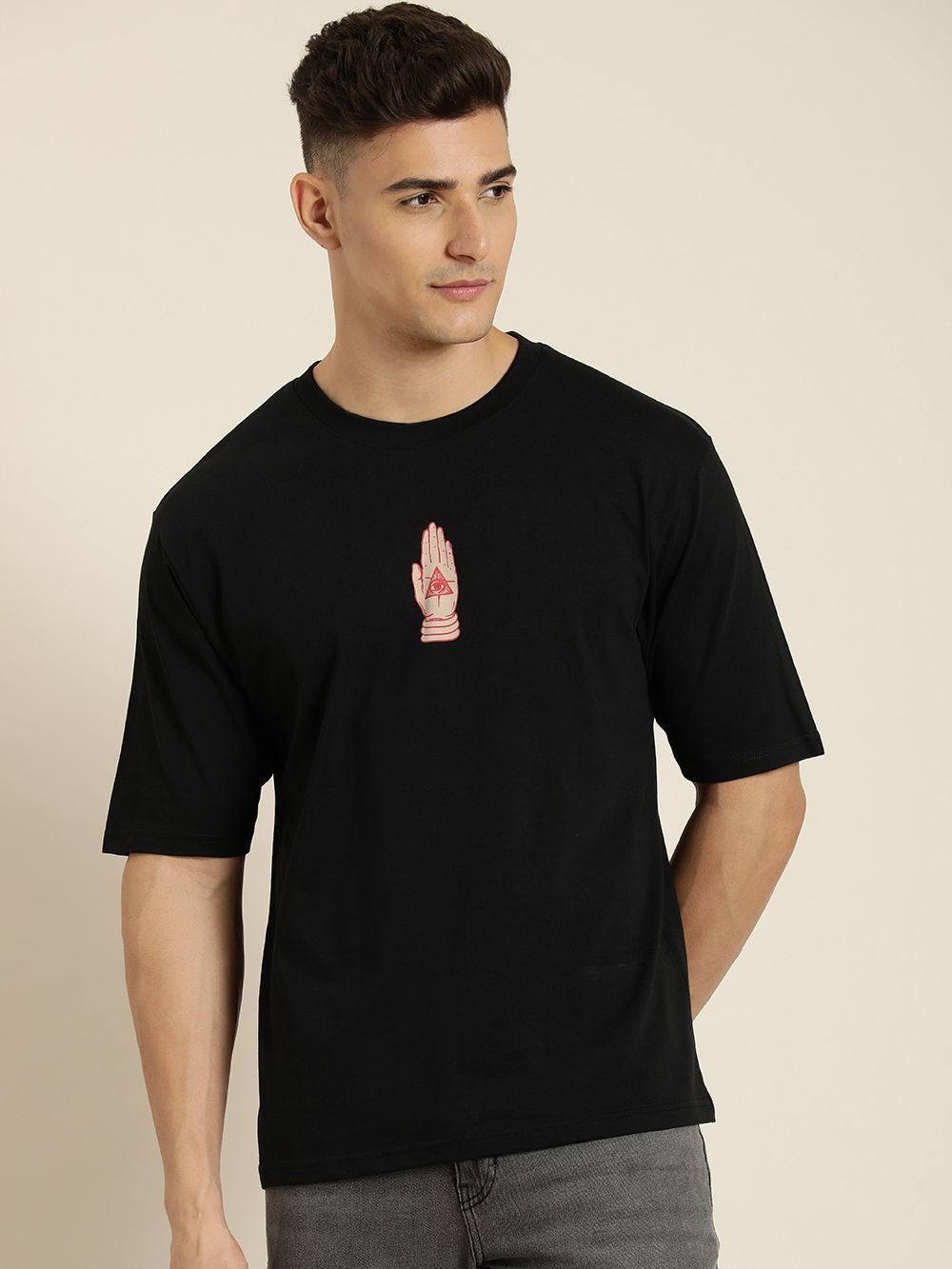 Difference of Opinion Men Graphic Printed Oversized T-shirt
