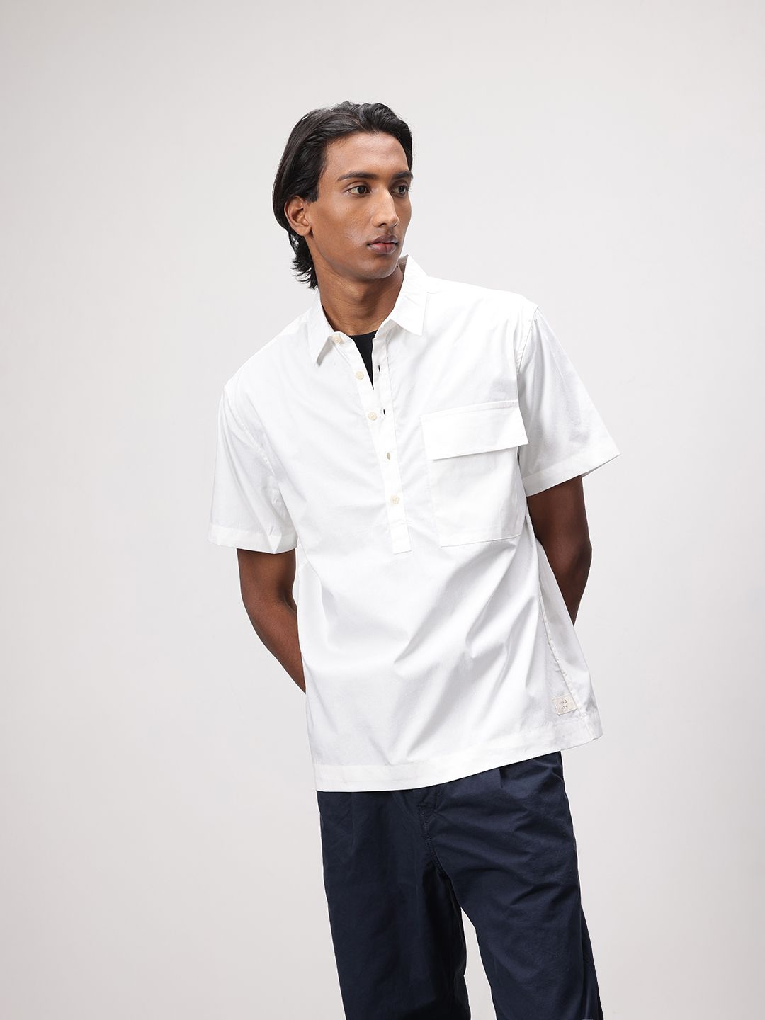 ether 365 Essentials Pure Cotton Flap Pocket Shirt