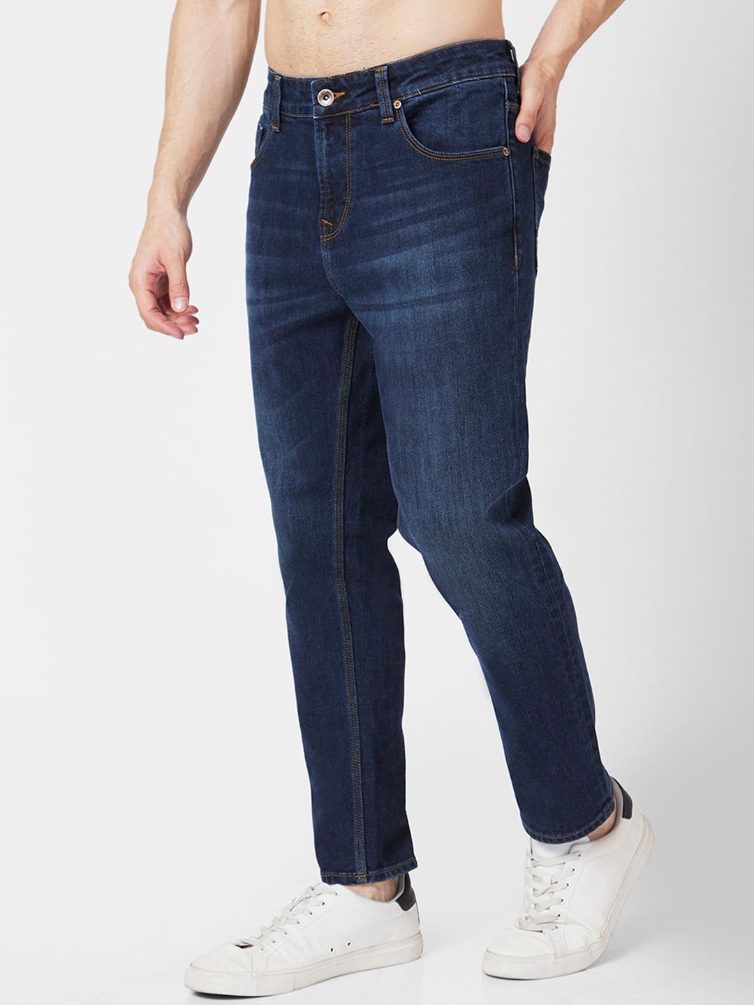 SPYKAR Men Skinny Fit Low-Rise Light Fade Stretchable Jeans