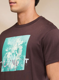 Being Human Men Floral Printed Raw Edge T-shirt