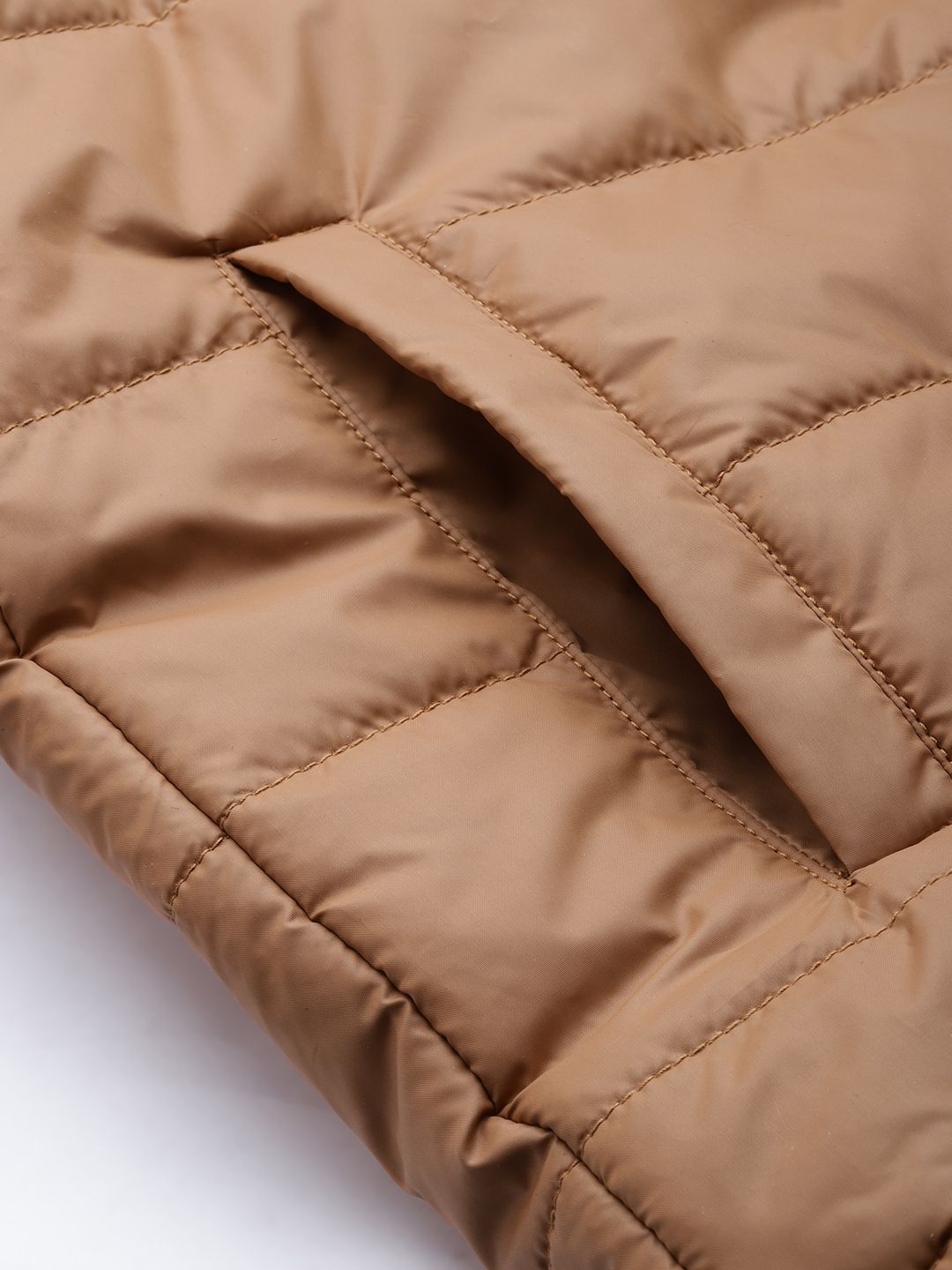 The Indian Garage Co Men Zip-Front Puffer Jacket with Flap-Button Pockets