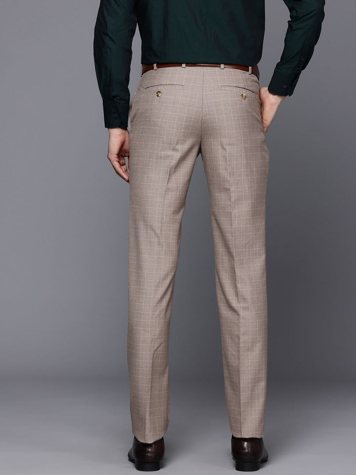 Raymond Men Checked Slim Fit Trousers