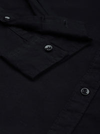The Indian Garage Co Men Black Casual Shirt with Reflective Strips
