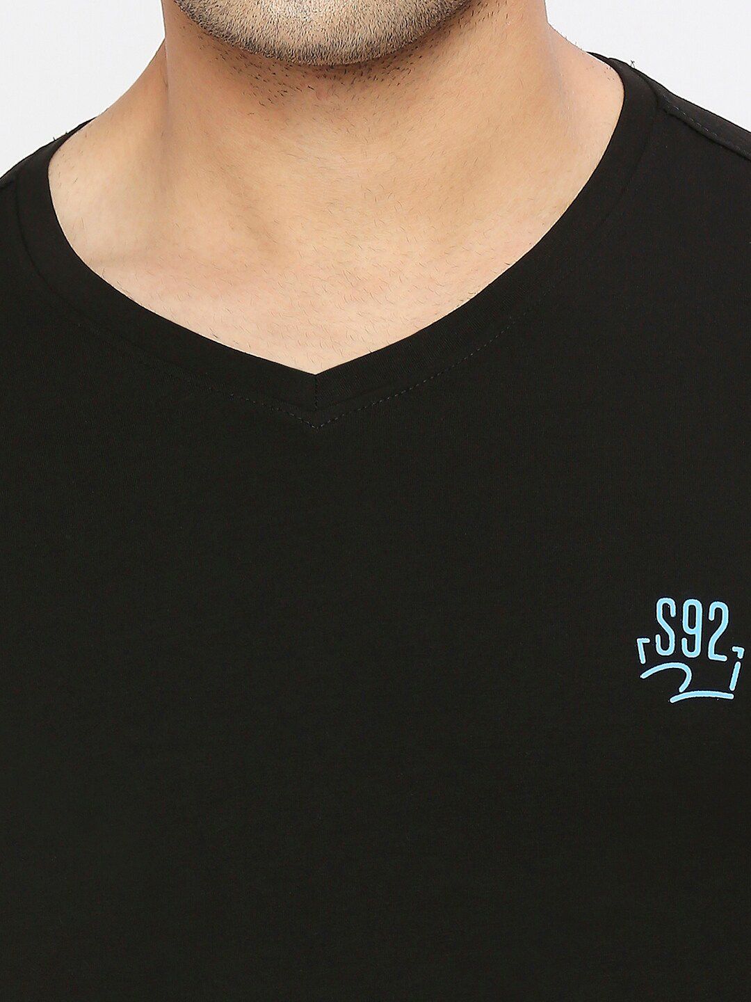 SPYKAR V-Neck Short Sleeves Cotton Casual T-Shirt