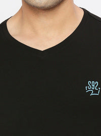 SPYKAR V-Neck Short Sleeves Cotton Casual T-Shirt