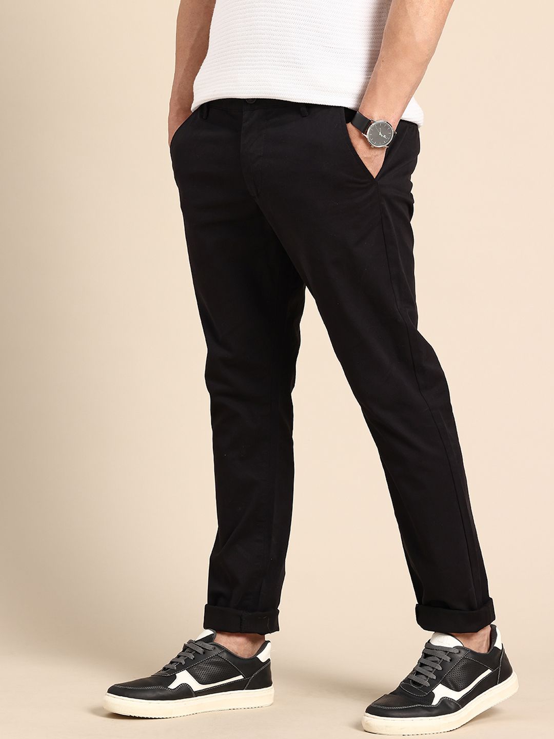 Being Human Men Slim Fit Chinos Trousers
