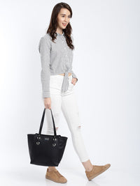 DressBerry Black Solid Shoulder Bag