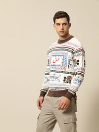 Mr Bowerbird Self Design Premium Love Oversized Fit Pullover Sweater
