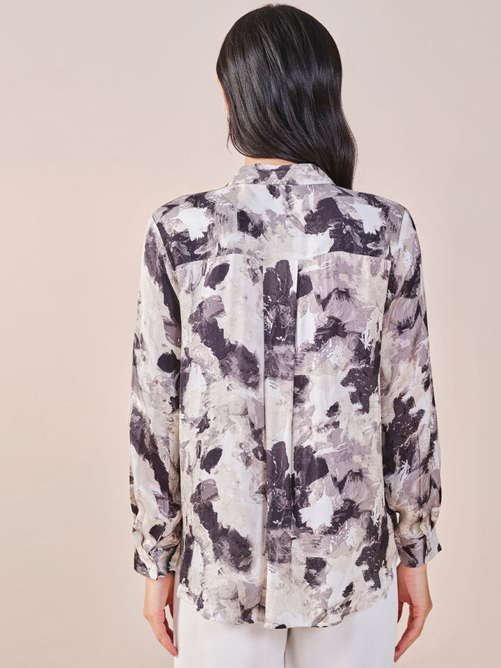 AND Women Floral Print Long Sleeve Shirt Style Top