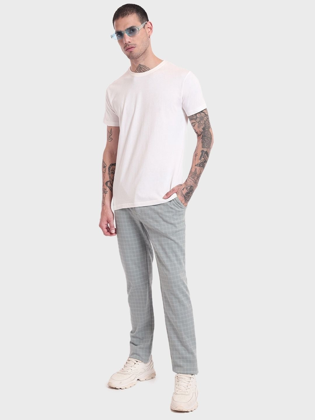 Bewakoof Men White Pure Cotton T-shirt