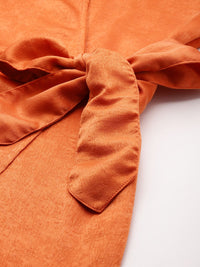 DressBerry Satin Finish Wrap Tie-Up Mini Dress