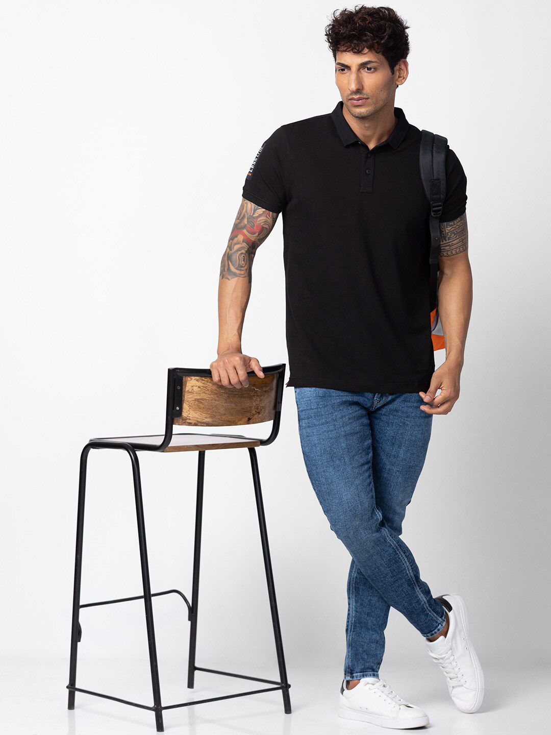 SPYKAR Men Polo Collar Slim Fit Cotton T-shirt