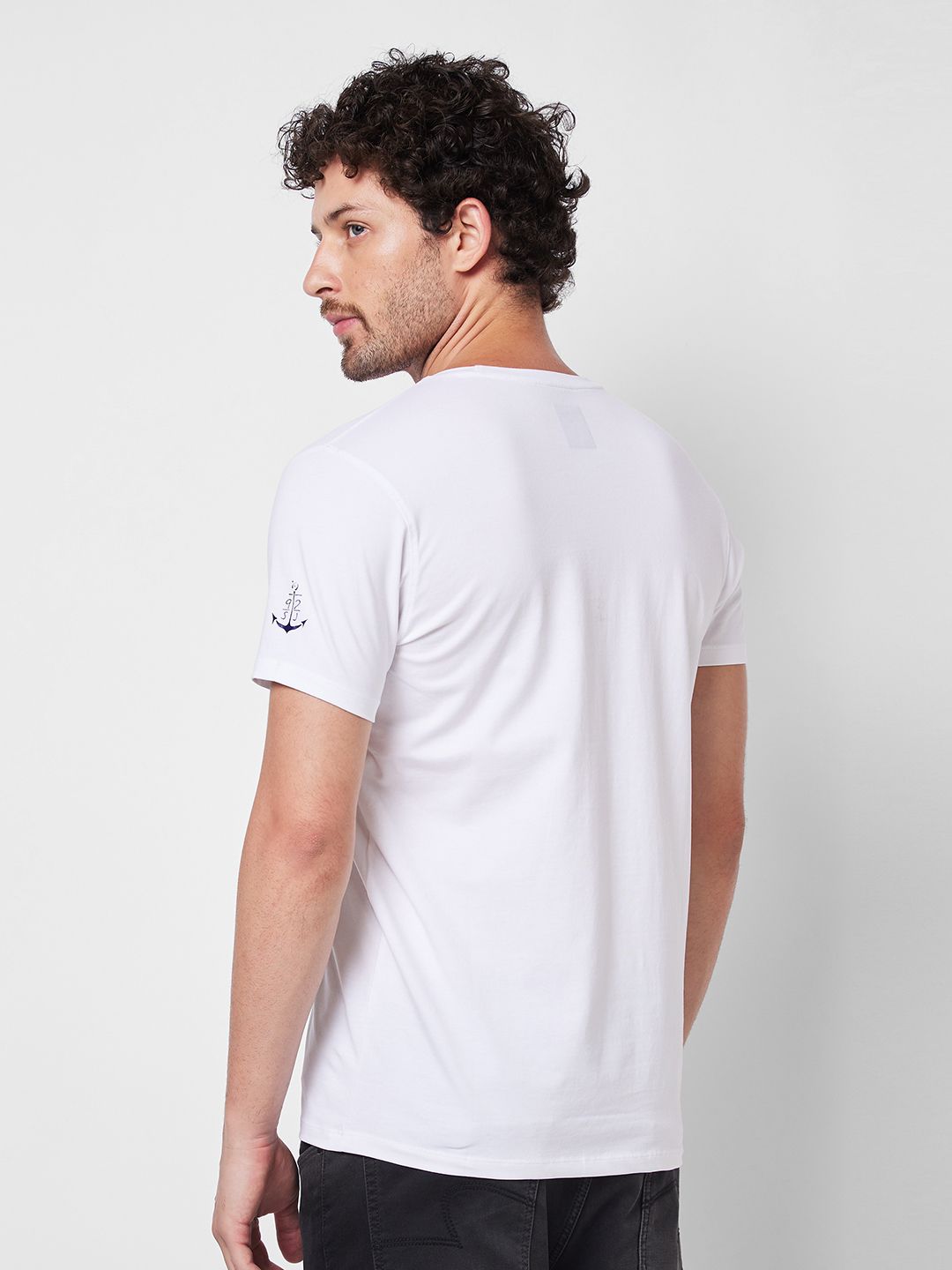 SPYKAR Typography Printed Slim Fit T-shirt