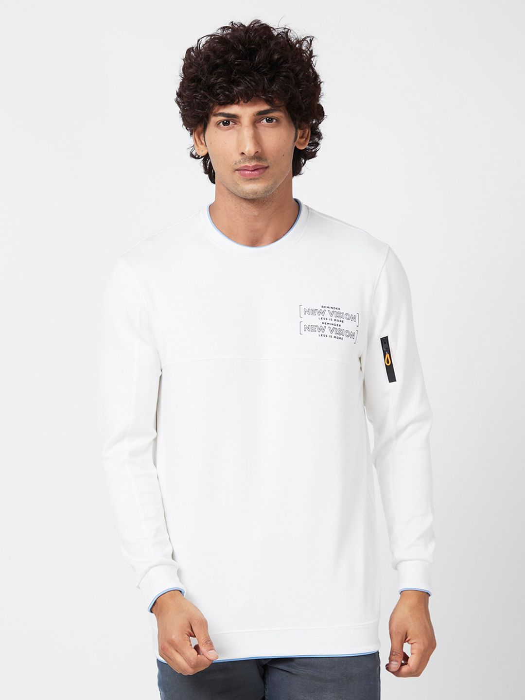 SPYKAR Typography Printed Cotton Sweatshirt