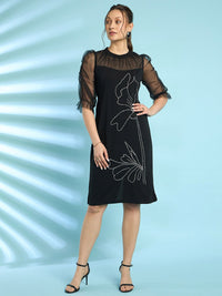 Antheaa Embroidered Sheath Dress