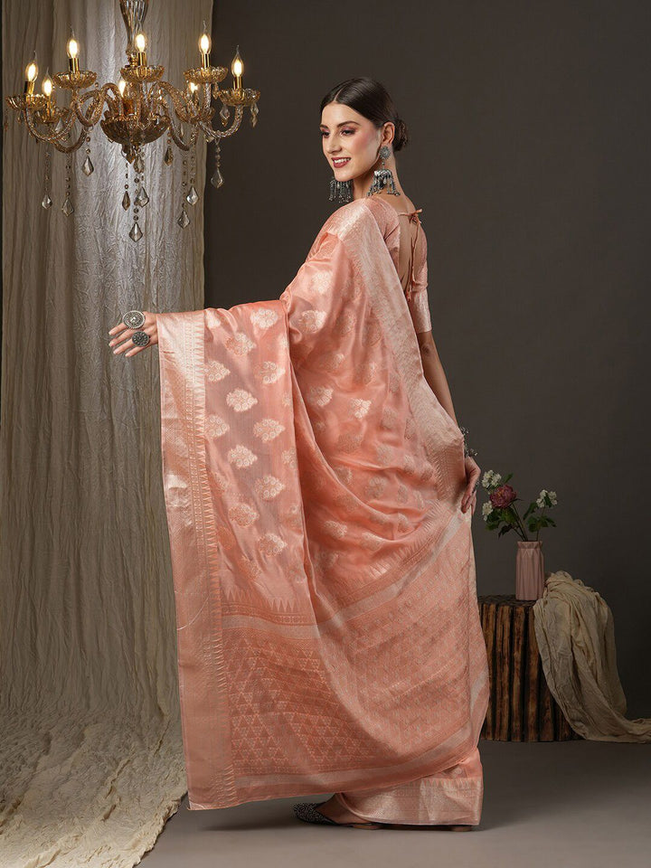 Saree mall Ethnic Motifs Woven Design Zari Dabu Sarees