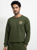 RARE RABBIT Men Pine Graphic Print Logo Sweatshirt