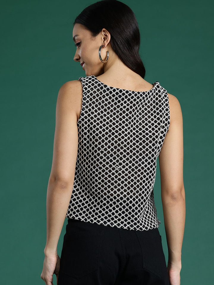 DressBerry Geometric Chrochet Top