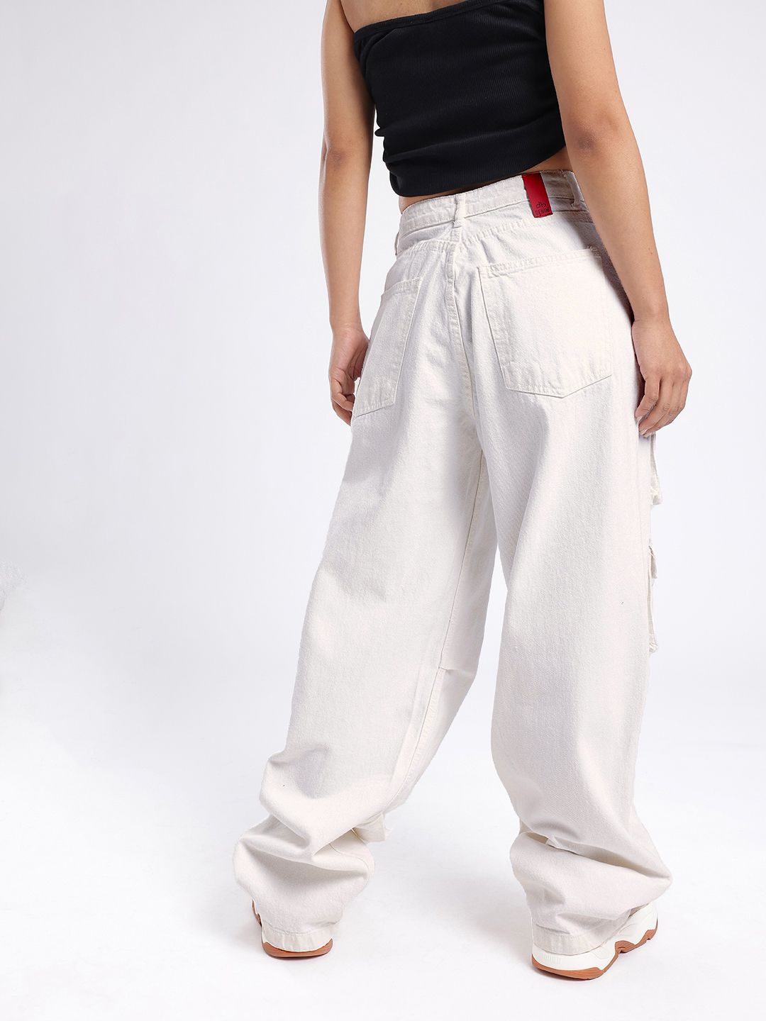 DressBerry Women Urban Cool Relaxed Fit Cargo Style Jeans