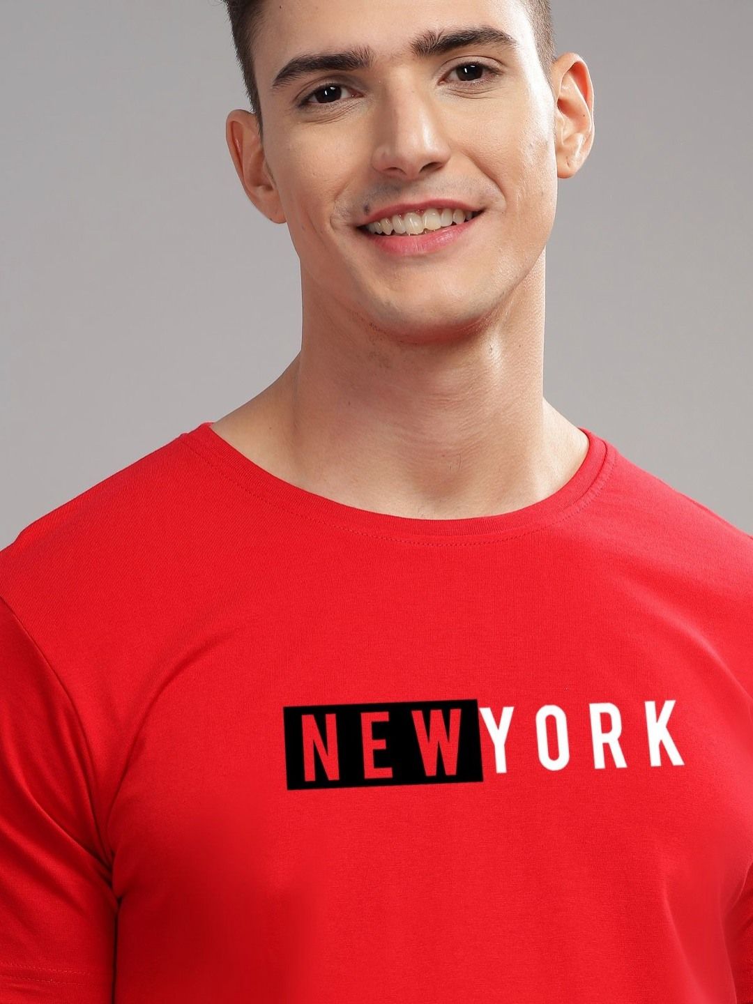 ADRO Men Typography Printed Raw Edge T-shirt