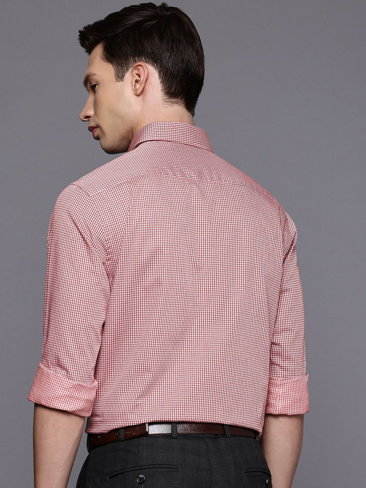 Raymond Pure Cotton Slim Fit Checked Formal Shirt