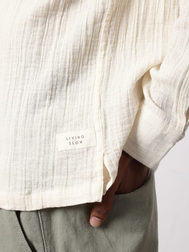 ether Kora Pure Cotton Crinkled Relaxed Shirt